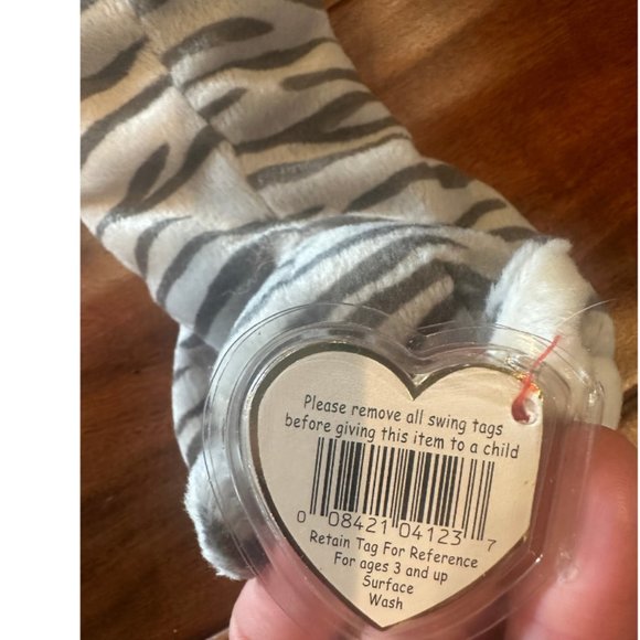 TY Beanie Baby PRANCE the Gray Tabby Cat 8” MWMTs Stuffed Toy - Picture 4 of 7